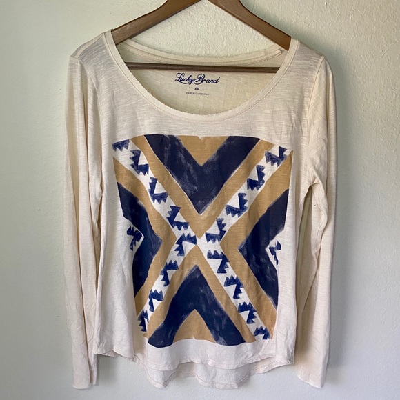 Lucky Brand Tops - Lucky Brand Long Sleeved Patterned Shirt Size M
